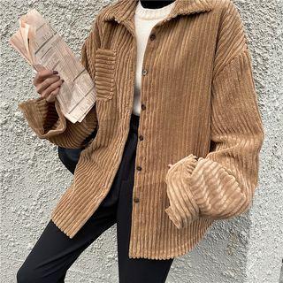 Corduroy Button Jacket Camel - One Size