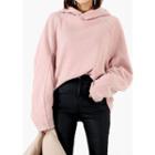 Hooded Wool Blend Top