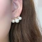 Faux Pearl Climber Earring Be0927 - Pearl - One Size