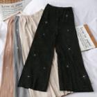 Glitter Pleated Wide Pants