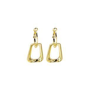 Geometry Drop Earring E4924 - 1 Pair - Gold - One Size