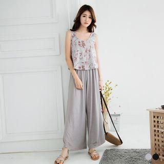 Floral Layered Jumpsuit