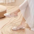 Embroidered Beaded Mules