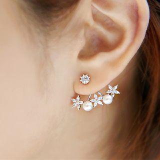Embellished Flower Ear Jacket