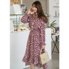 Tall Size Frilled Floral Dress