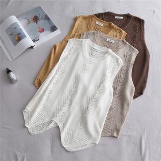 Pointelle Knitted Vest