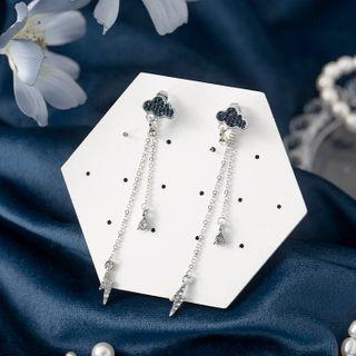 Cloud Drop Sterling Silver Ear Stud