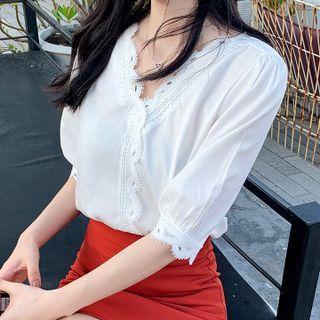 Chiffon Semi Sleeve Top