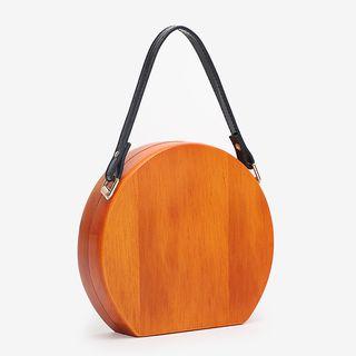 Wooden Round Handbag As Shown In Figure - One Size