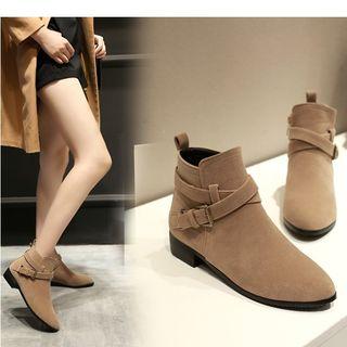 Cross Strap Ankle Boots