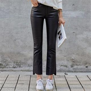 Semi Boot-cut Coated Jeans