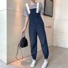 Short-sleeve Leopard Print T-shirt / Harem Jumper Pants