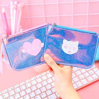 Chinese Characters Iridescent Coin Purse