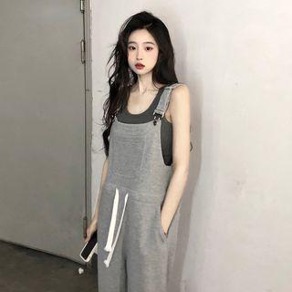 Drawstring Jumper Pants Gray - One Size