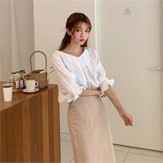 Dolman-sleeve Peasant Blouse