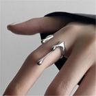 Irregular Melting Open Ring Silver - One Size