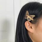Butterfly Metallic Hair Clip Gold - One Size