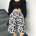 Leopard Print High-waist Shorts
