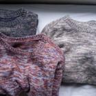 Round-neck Melange-knit Sweater