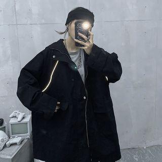 Reflexive Trim Buttoned Jacket
