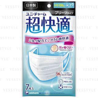 Unicharm - Super Comfortable Mask (pleats) (normal) 7 Pcs