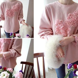 Brushed Fleece Lined Rosette Top