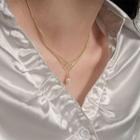 Faux Pearl Pendant Alloy Necklace Necklace - Faux Pearl Pendant - White - One Size