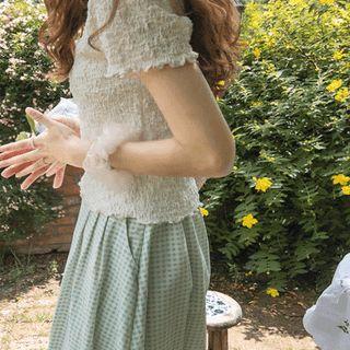 Lettuce-edge Textured Stretchy Top