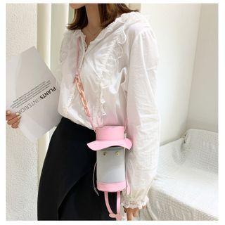 Two-tone Cartoon Cylinder Bucket Bag