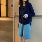 Knit Cardigan / Plain Shorts