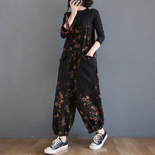 Floral Print Harem Dungaree