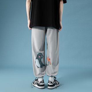 Monster Print Wide Leg Sweatpants