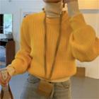Plain Sweater / Turtleneck Knit Top