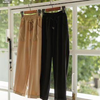 Drawstring Roll-up Baggy Pants