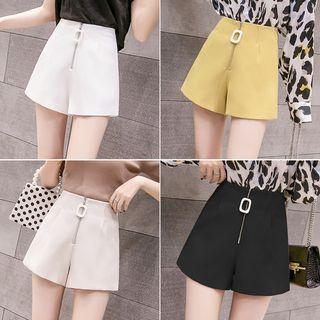 Zip Wide-leg Dress Shorts