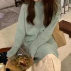 High Neck Sweater Dress