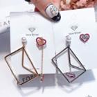 Non-matching Faux Pearl Heart & Envelop Earring