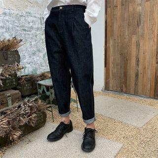 Straight Cut Jeans Dark Blue - One Size