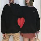 Couple Matching Heart Print Sweatshirt