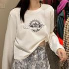 Sun Print Pullover / Printed A-line Skirt