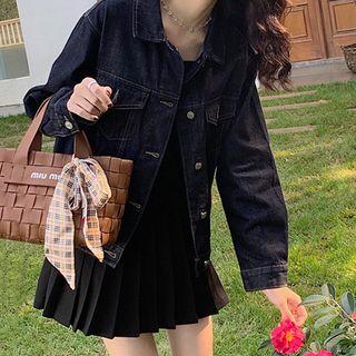 Denim Jacket / Midi A-line Denim Skirt