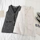 Single-breasted Tweed Vest