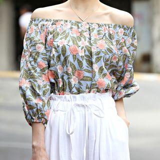 Bloom Elasticized Off-shoulder Top