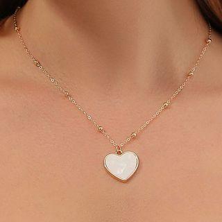 Heart Necklace 01 - Gold - One Size