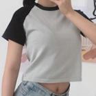 Short-sleeve Raglan Cropped T-shirt