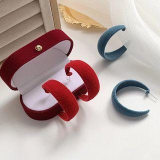 Velvet Open Hoop Sterling Silver Ear Stud