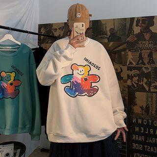 Bear Printed Long-sleeve Sweatshirt