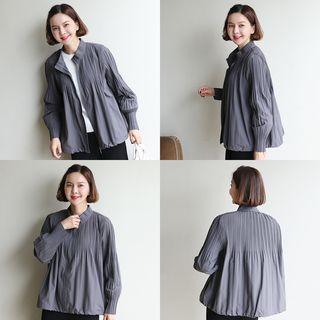 Crystal-pleat Windbreaker Jacket