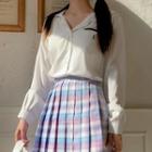 Plain Shirt / Bow / Tie / Set