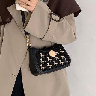 Horse Embroidered Shoulder Bag
